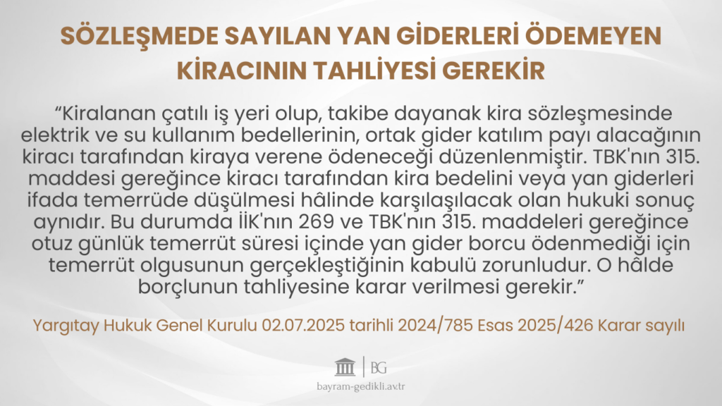 aidat ödenmemesi tahliye