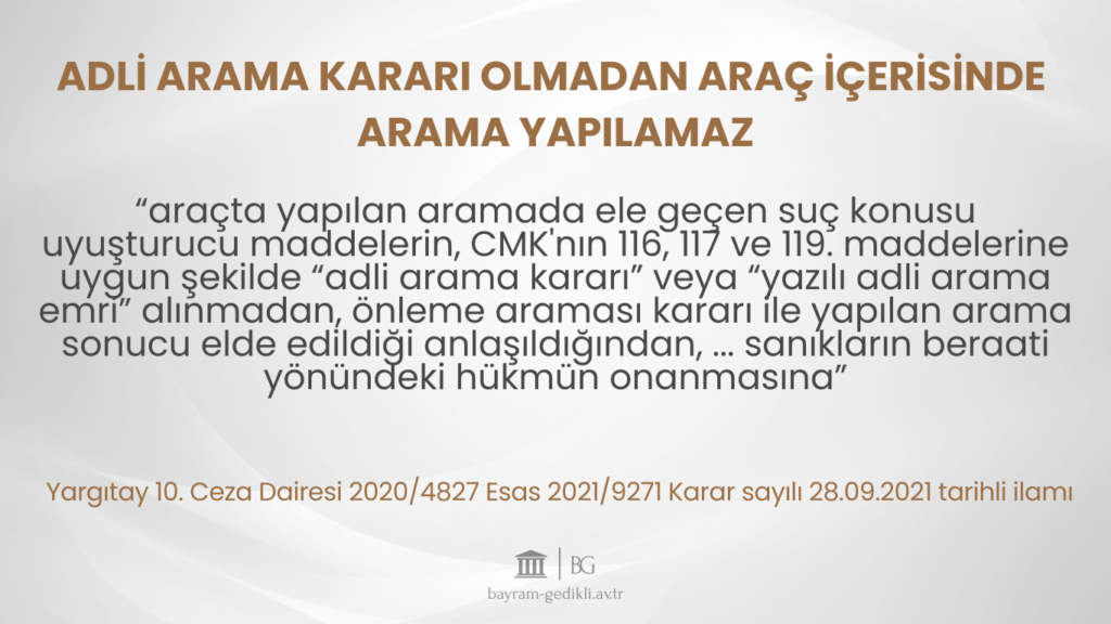 araçta uyuşturucu