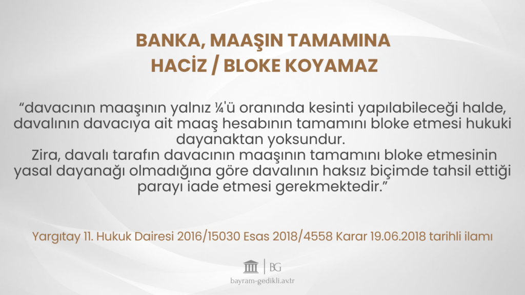 banka maaş haczi